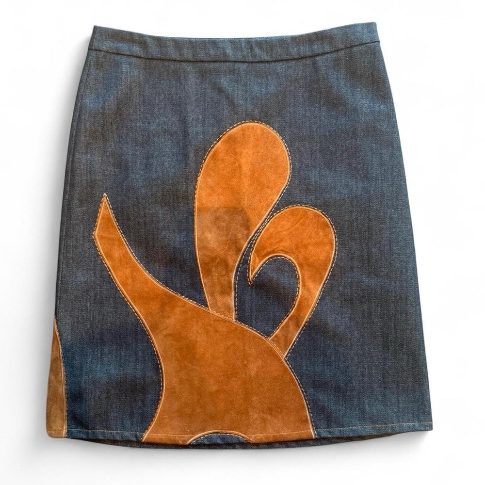Vintage Dolce&Gabbana Denim and Suede skirt